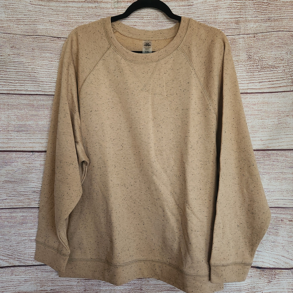 NWT Mono B Tan Speckled Sweatshirt - 1X/2X